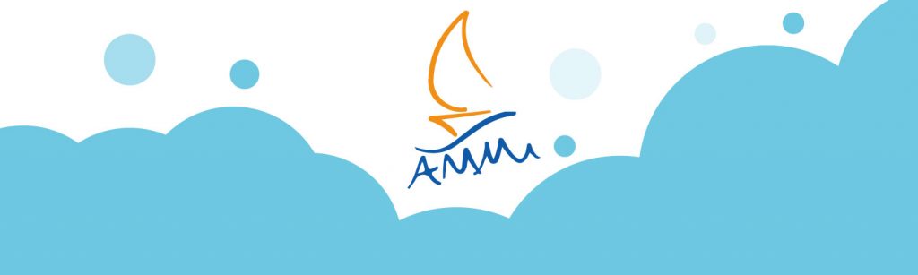 illustration vectorielle du logo de l' association l'ammi dans une mer en mouvement